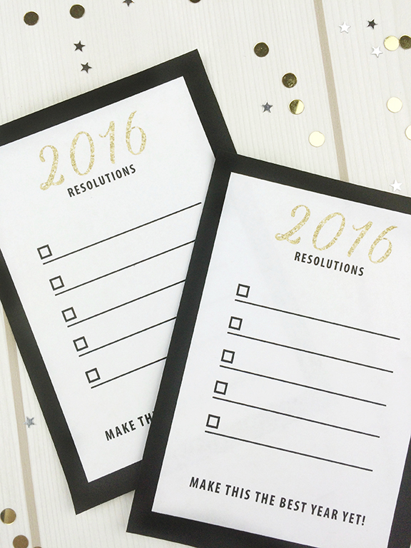 FREE Printable New Year Resolution Cards