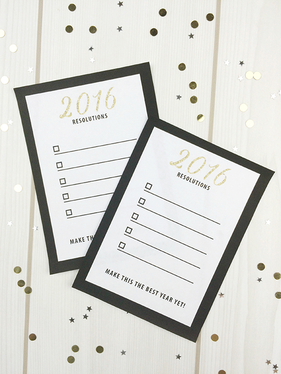 FREE Printable New Year Resolution Cards