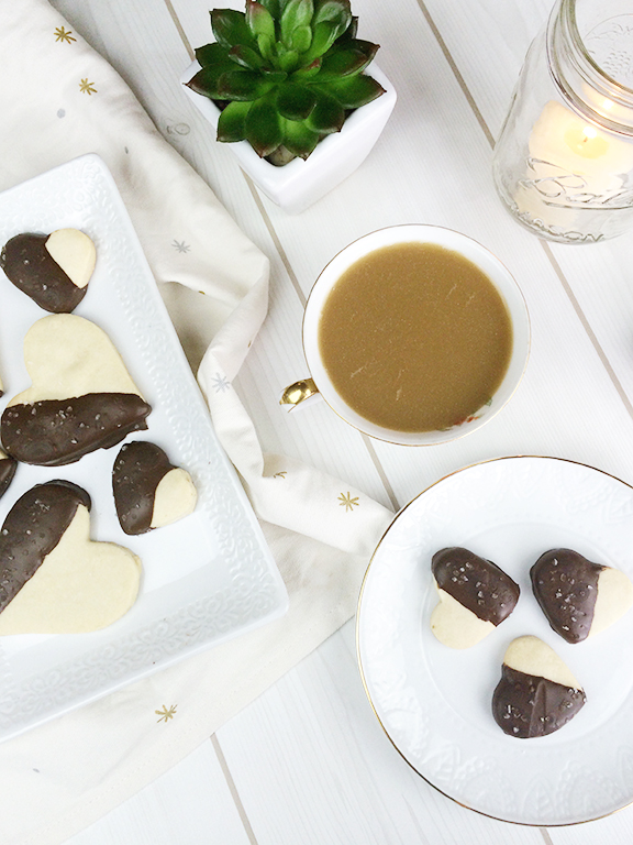 Salted Dark Chocolate Shortbread