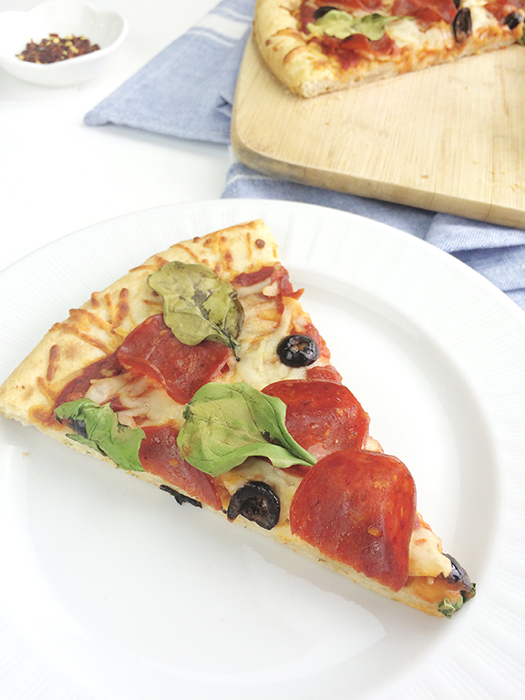 Homemade Pizza. Perfect for a stay-at-home date night!