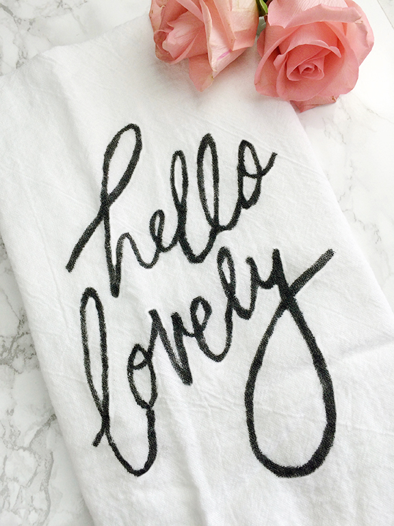 DIY Tea Towels! Perfect hostess gift or wedding present!