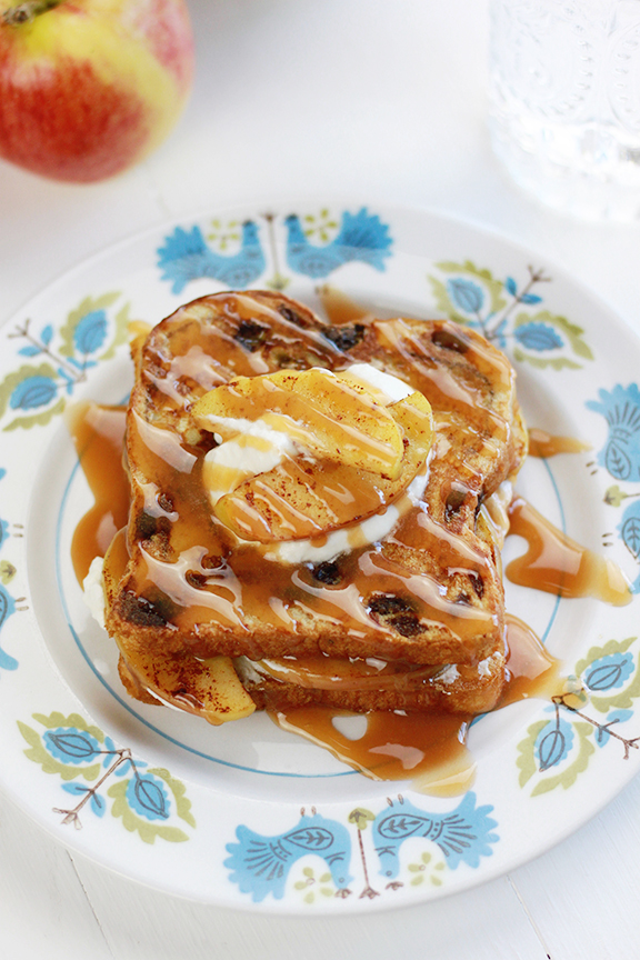 Cinnamon Raisin Stuffed French Toast with Maple Bourbon Whipped Cream