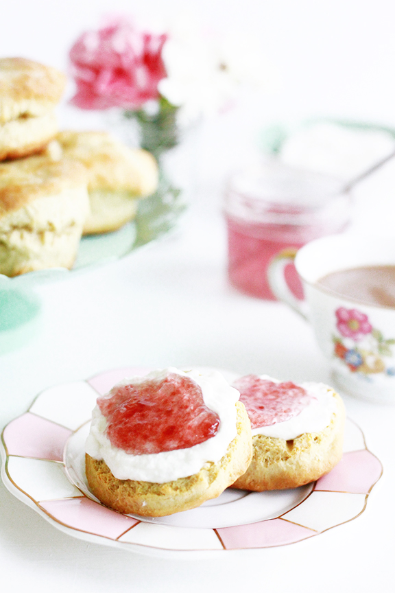 Scones with Violet Jam