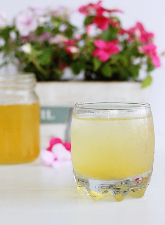 Peach Scrub Gin and Tonic. Refreshing summer cocktail!