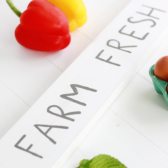 DIY Rustic Farm Fresh Kitchen Sign