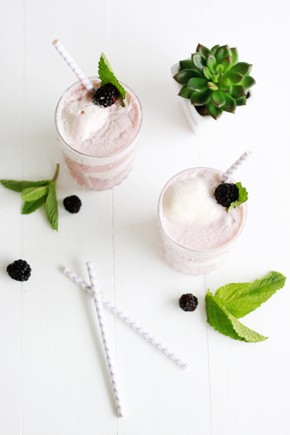 Blackberry Ice Cream Float