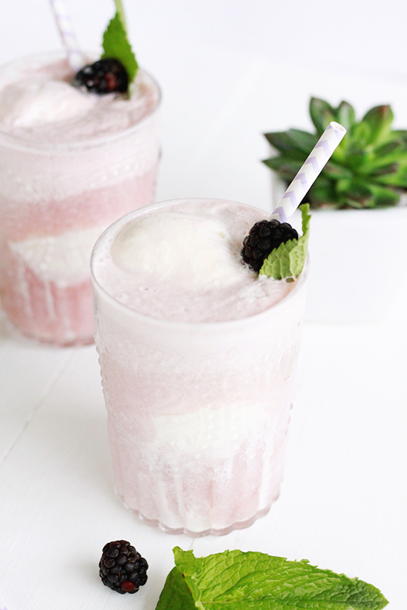 Blackberry Ice Cream Float
