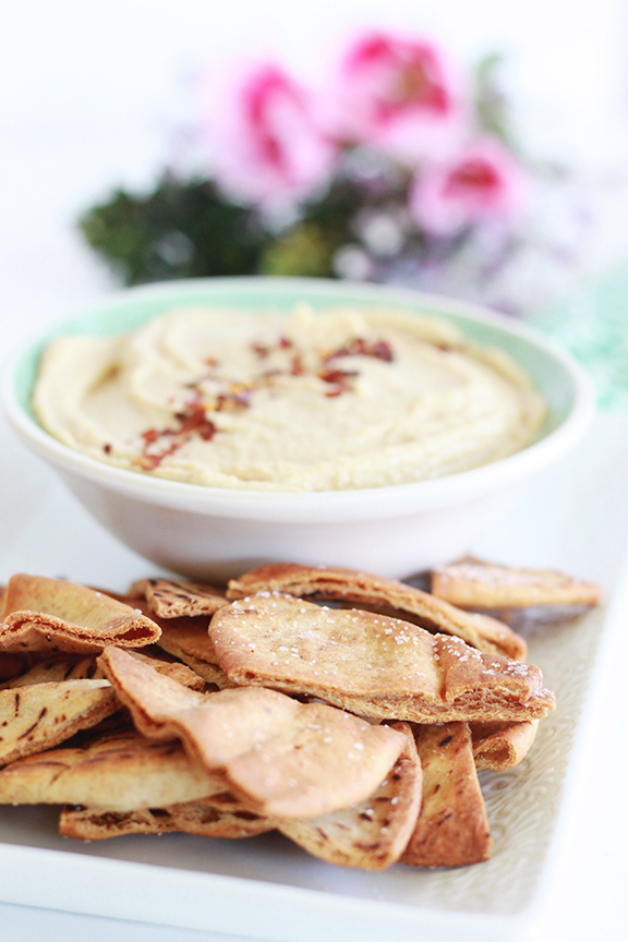 Homemade Sea Salt Pita Chips