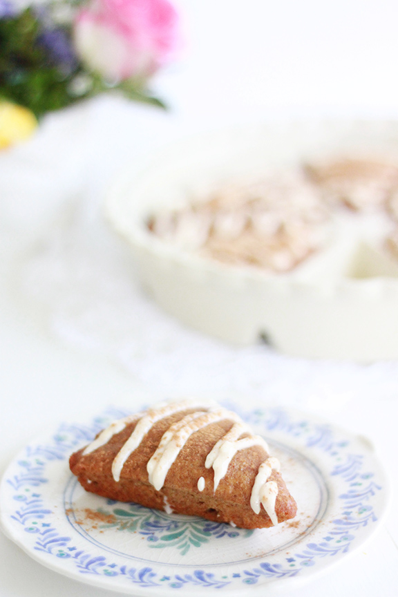 Pumpkin Spice Scones with Cream Cheese Frosting