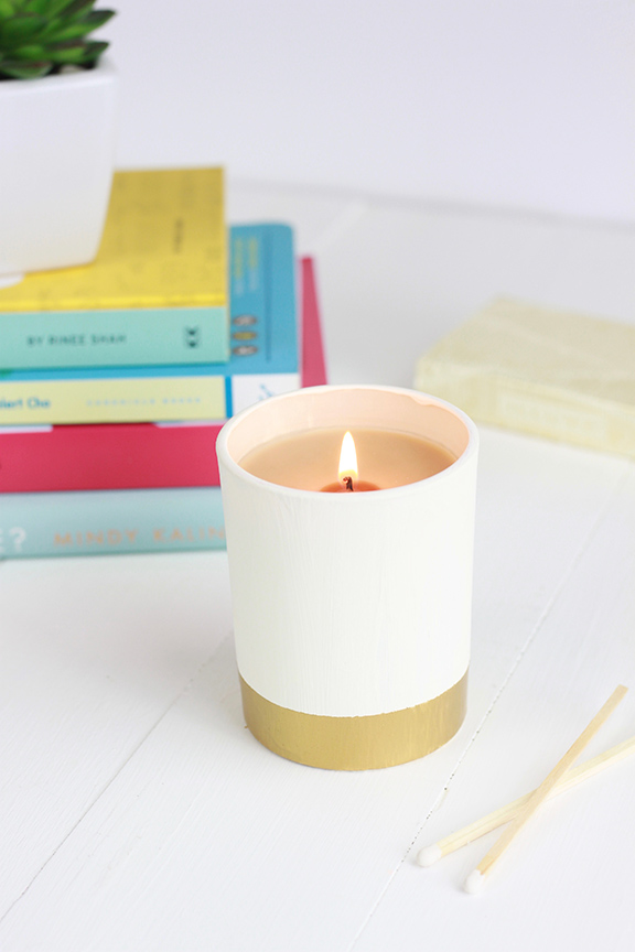 DIY Gold Dipped Candle