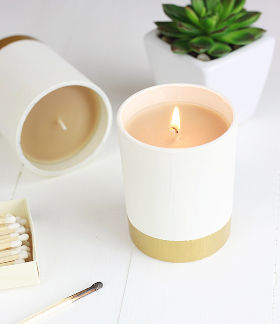 DIY Gold Dipped Candle
