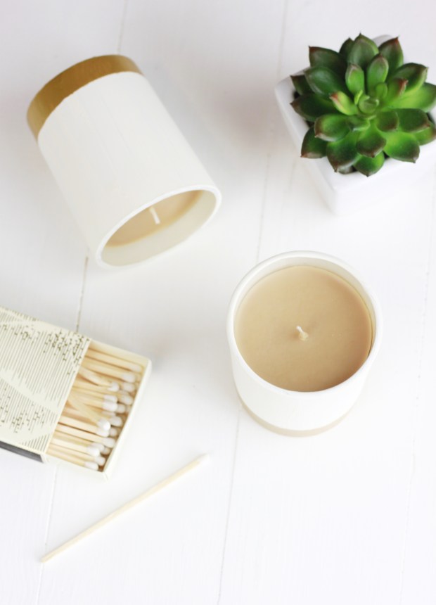 DIY Gold Dipped Candle