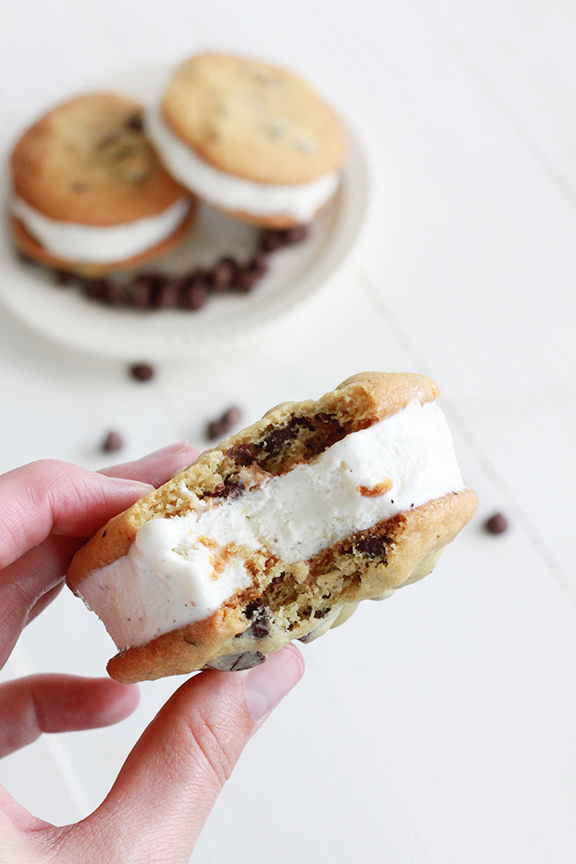 Chocolate Chip Ice Cream Cookie Sandwich