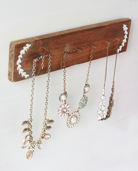 DIY Rustic Necklace Holder