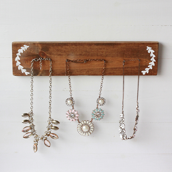 DIY Rustic Necklace Holder