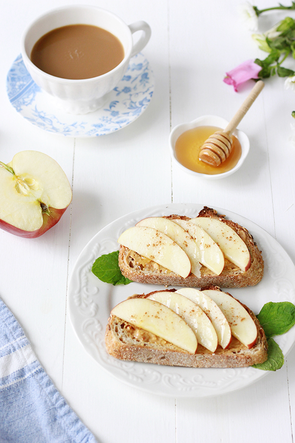 Cinnamon Apple Peanut Butter Toast