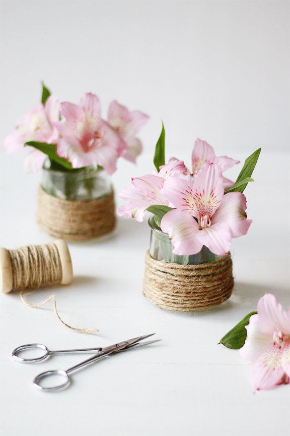 DIY Twine Flower Vase