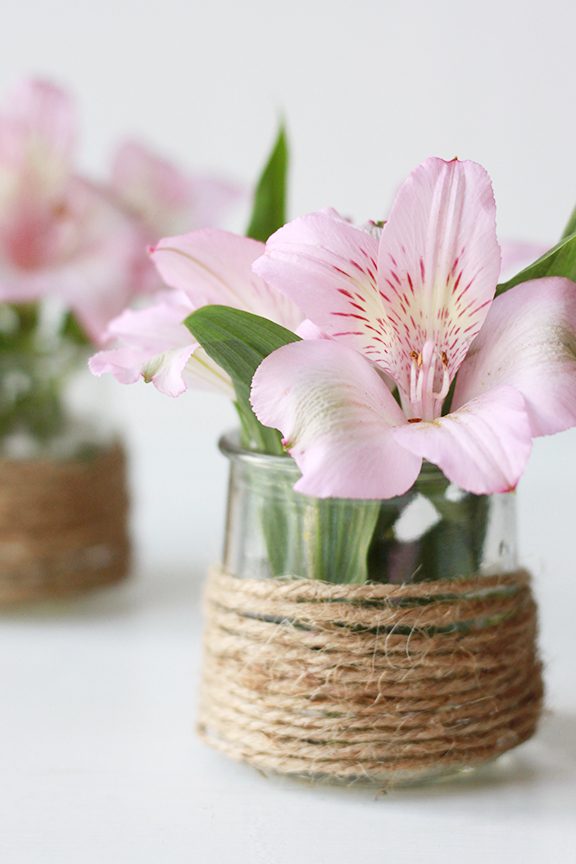 DIY Twine Flower Vase