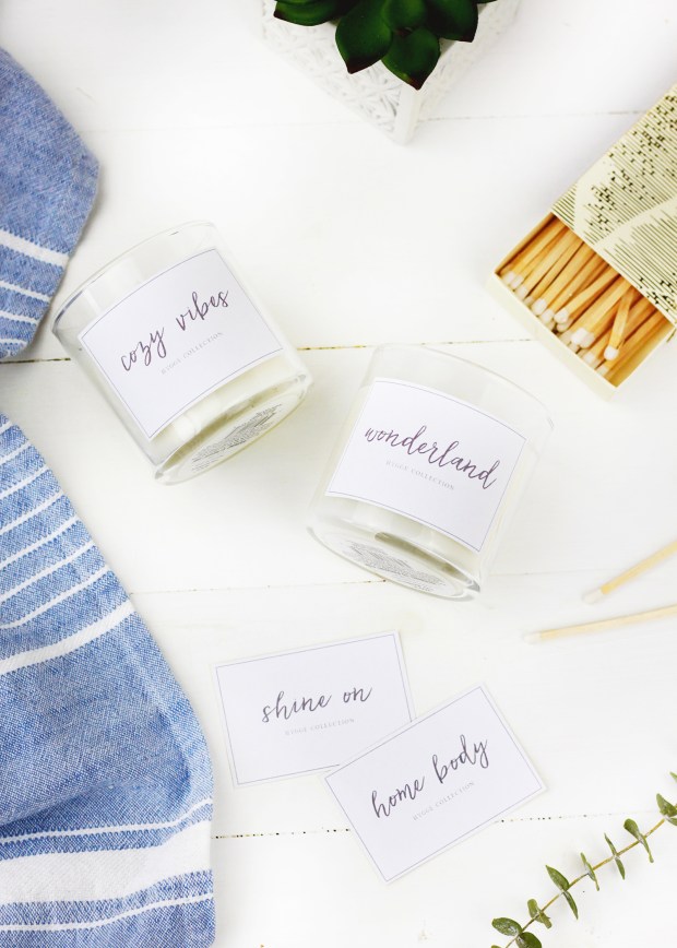 Free Printable Winter Candle Labels | Holiday Gift Idea | Hostess Gift Inspiration | Christmas Party Favors | Christmas Gift Idea | DIY Christmas Gift